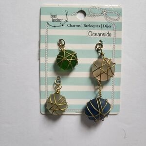 Oceanside Charm Set - Green, Blue, Cream